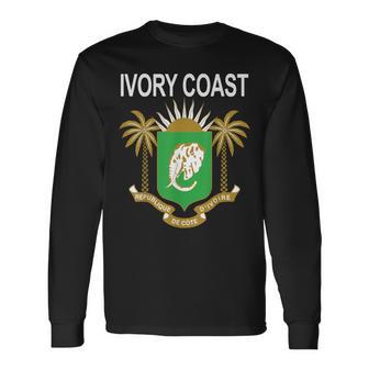 Ivory Coast National Seal Long Sleeve T-Shirt - Monsterry UK