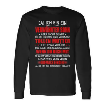 Ja Ich Bin Einerwöhnter Sohn Langarmshirts - Geschenkecke