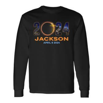 Jackson Total Solar Eclipse 2024 Long Sleeve T-Shirt - Seseable