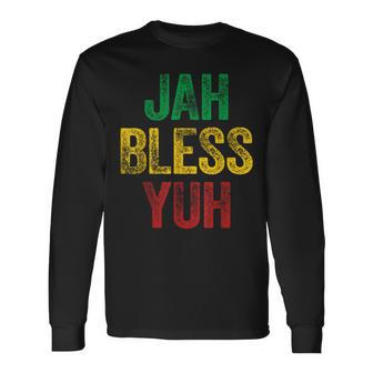 Jah Bless Yuh Patois Jamaican Slang Long Sleeve T-Shirt - Monsterry UK