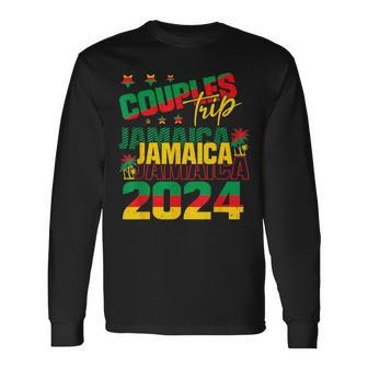 Jamaica Couples Trip Anniversary Vacation 2024 Caribbean Long Sleeve T-Shirt - Monsterry AU