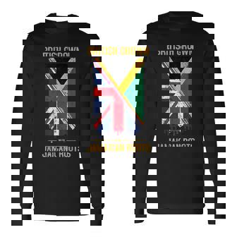 Jamaican Flag With Union Jack & British Caribbean Long Sleeve T-Shirt - Thegiftio UK