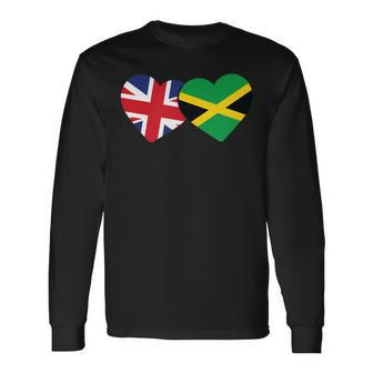 Jamaican Heritage Uk Jamaica British Flag Jamaican Flag Long Sleeve T-Shirt - Thegiftio UK