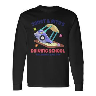 Janet & Rita's Humorous Driving School Long Sleeve T-Shirt | Mazezy