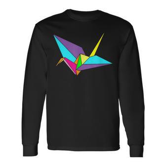 Japanese Paper Folding Artist Origami Master Crane Origami Long Sleeve T-Shirt - Monsterry DE