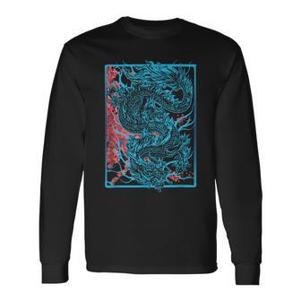 Japanischer Drache Mit Kirschblüten Und Sakura And Dragon Langarmshirts - Geschenkecke