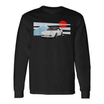 Jdm Mr2 Aw11 Illustrated Graphic Long Sleeve T-Shirt - Monsterry