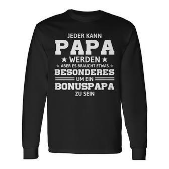 Jeder Kann Papa Werden Bonus Papa Bonuspapa Day Langarmshirts - Geschenkecke