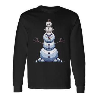 Jeezy Snowman Angry Snowman Long Sleeve T-Shirt - Monsterry