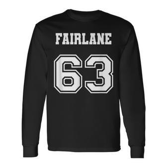 Jersey Style 63 1963 Fairlane Old School Classic Muscle Car Long Sleeve T-Shirt - Monsterry DE