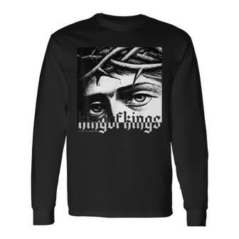 Jesus Christ King Of Kings Lord Of Lords Long Sleeve T-Shirt - Monsterry AU