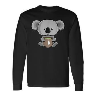 My Jokes Are Koala Tea Pun Koala Bear Tea Koalas Long Sleeve T-Shirt - Monsterry