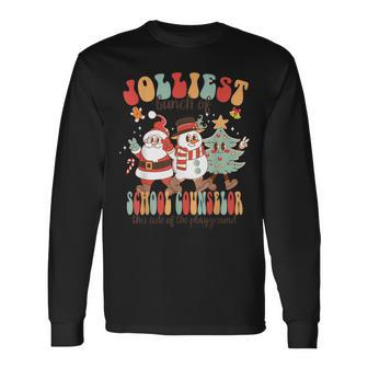 Jolliest Bunch Of School Counselor Side Of The Playground Long Sleeve T-Shirt - Seseable