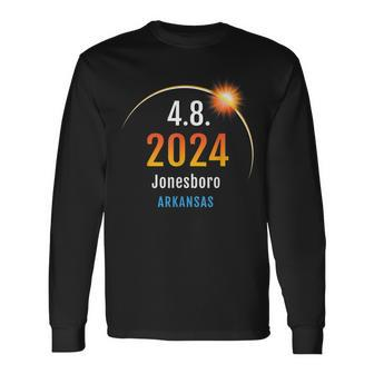 Jonesboro Arkansas Ar Total Solar Eclipse 2024 17 Long Sleeve T-Shirt - Monsterry DE