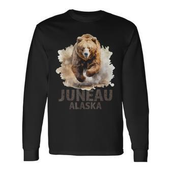 Juneau Alaska Bear Vintage Long Sleeve T-Shirt - Monsterry UK