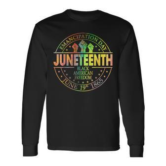 Junenth African American Freedom Black History June 19 Long Sleeve T-Shirt - Monsterry