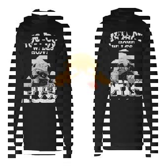 Just A Boy Who Loves Pugs Pug Lover For Boys Long Sleeve T-Shirt | Mazezy