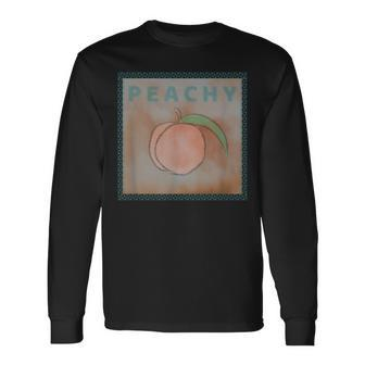 Just Peachy Southern Georgia Vintage Look Graphic Long Sleeve T-Shirt - Monsterry DE