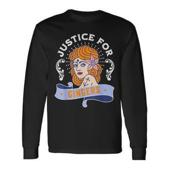 Justice For Gingers Redhead Pride Long Sleeve T-Shirt - Monsterry