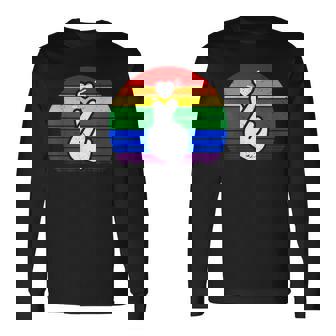 K-Pop Heart Hand Lgbt Gay Pride Retro Vintage Lgbtq Pride Long Sleeve T-Shirt - Monsterry