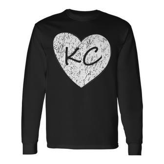 Kansas City Heart Kc Pride Missouri Kansas Proud Native Long Sleeve T-Shirt - Monsterry CA