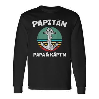 Kapitän Papa Segeln Boot Anker Papitän Langarmshirts - Geschenkecke