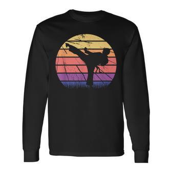 Karate Taekwondo Mixed Martial Arts Retro Vintage Long Sleeve T-Shirt - Monsterry UK