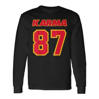 Karma Is 87 Long Sleeve T-Shirt - Monsterry DE