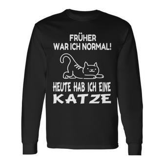 Katzen Sprüche Katze Papa Katzen Langarmshirts - Geschenkecke