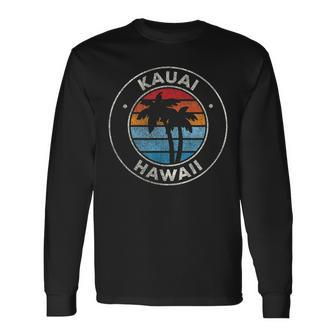 Kauai Hawaii Hi Vintage Graphic Retro 70S Long Sleeve T-Shirt - Monsterry AU