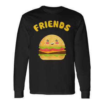 Kawaii Fries Burger 22 Bff Best Friends Matching Long Sleeve T-Shirt - Thegiftio UK