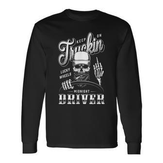 Keep On Trucking Diesel Addicted Trucker Driver Hat Vintage Long Sleeve T-Shirt - Monsterry DE