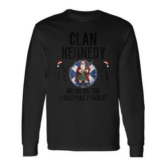 Kennedy Clan Christmas Scottish Family Name Party Long Sleeve T-Shirt - Seseable