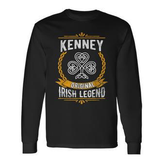 Kenney Irish Name Vintage Ireland Family Surname Long Sleeve T-Shirt - Seseable