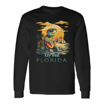 Key West Florida Keys Vacation Turtle Long Sleeve T-Shirt - Seseable