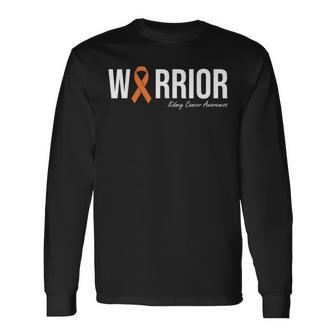 Kidney Cancer Awareness Orange Ribbon Long Sleeve T-Shirt - Monsterry UK