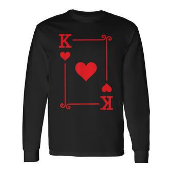 King Hearts Card Costume Playing Cards King Hearts Long Sleeve T-Shirt - Seseable