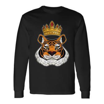 King Of The Jungle Tiger Graphic Long Sleeve T-Shirt - Monsterry AU