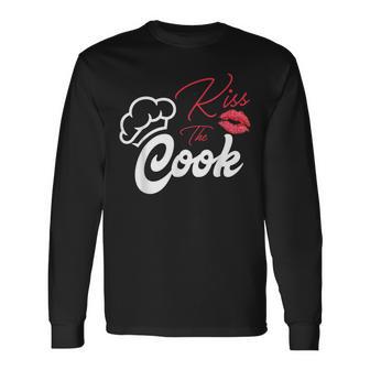 Kiss The Chef Baker Lovely Valentine Day For Chef Long Sleeve T-Shirt - Monsterry