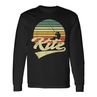 Kite Kiten Kiteboarding Kitesurfing Surf Vintage Retro Langarmshirts - Seseable