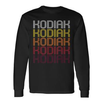 Kodiak Ak Vintage Style Alaska Long Sleeve T-Shirt - Monsterry