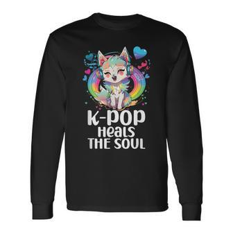 Kpop Items Bias Wolf Korean Pop Merch K-Pop Merchandise Long Sleeve T-Shirt - Thegiftio UK