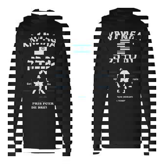 Krav Maga Luchador Bandera Israelí Camiseta de manga larga - Regaloses