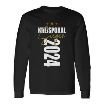 Kreispokal Sieger 2024 Motive Fußball Pokalsieger Outfit Fun Langarmshirts - Geschenkecke