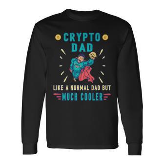 Krypto Dad Bitcoin Miner Lustige Kryptowährung Papa Langarmshirts - Geschenkecke