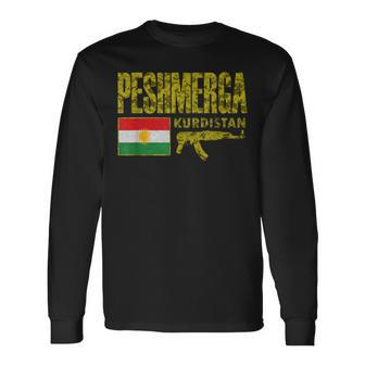 Kurduístan Power Peshmerga Freedom Fighter Free Kurdistan Long Sleeve T-Shirt - Monsterry DE
