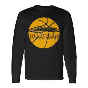 La Basketball Lover Los Angeles Basketball-Lakers Long Sleeve T-Shirt - Monsterry