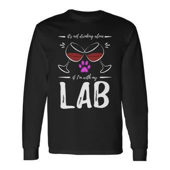 Lab Mom Wine Long Sleeve T-Shirt | Mazezy