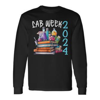 Lab Week 2024 Laboratory Worker Fun Technologist Fan Long Sleeve T-Shirt - Monsterry UK
