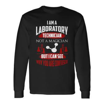 Laboratory Technician Saying Lab Tech Long Sleeve T-Shirt - Monsterry